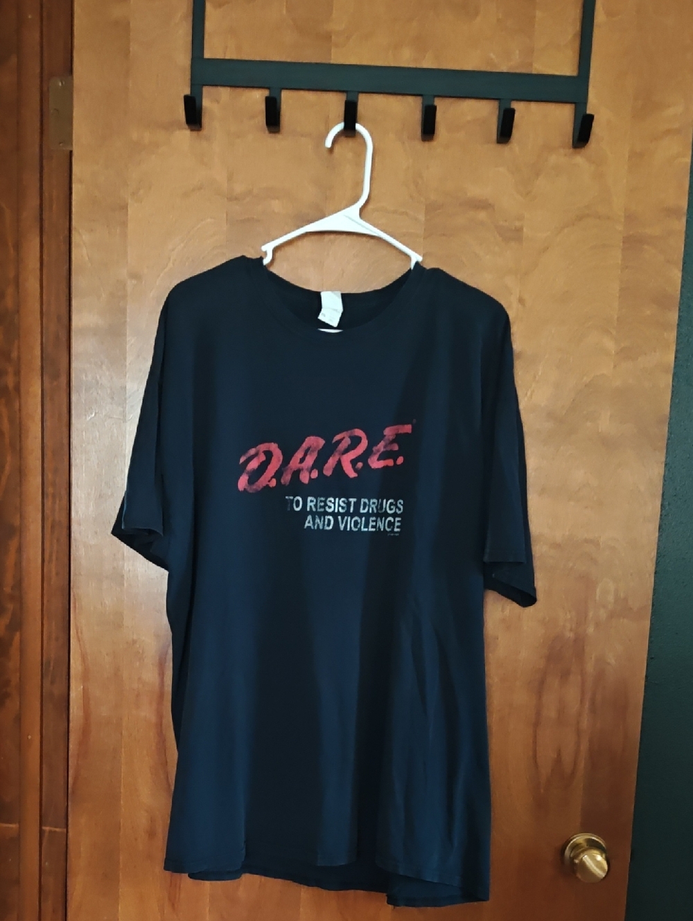 DARE Black Graphic Tee with Red Logo